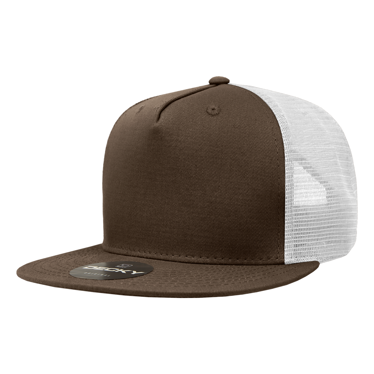 Decky 1040 5 Panel High Profile Structured Cotton Blend Trucker Hat