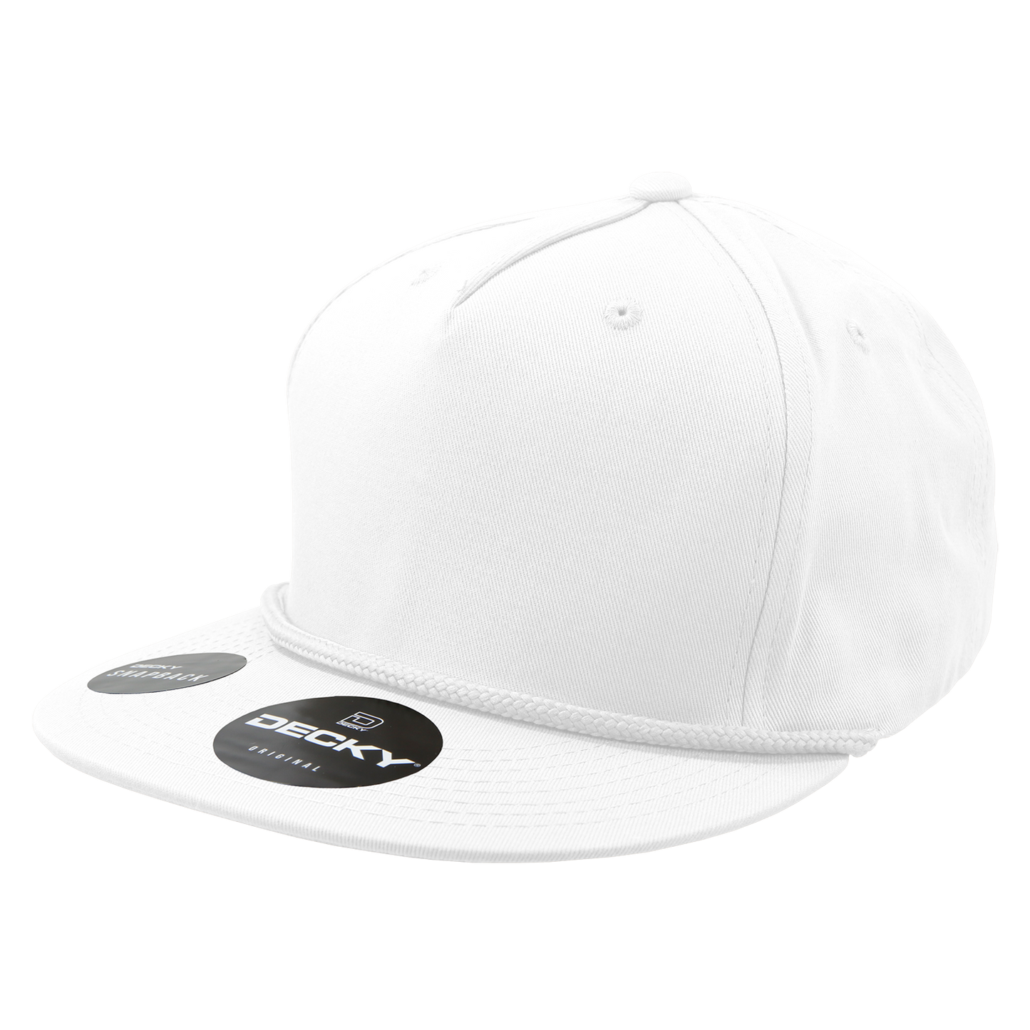 Decky 1041 Classic Flat Bill Golf Hat with Rope, Snapback