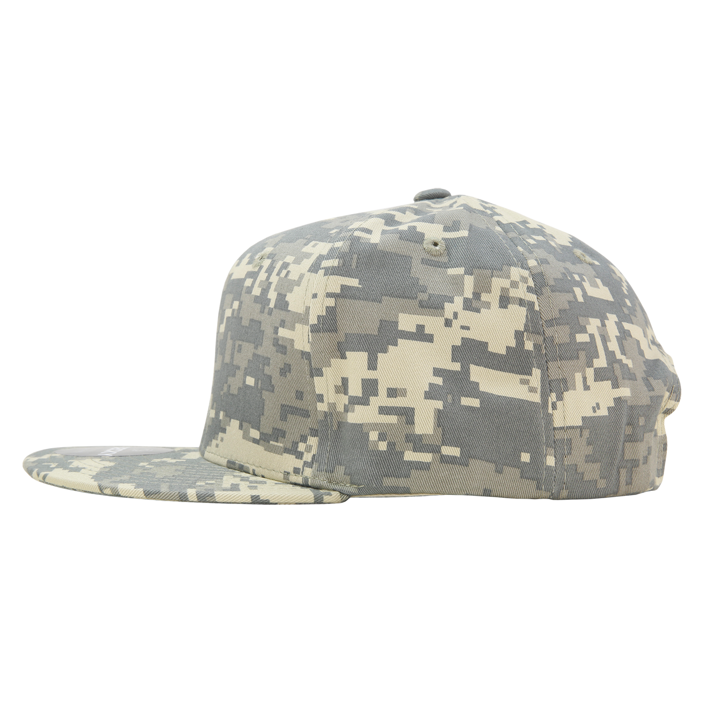 Decky 1047 Digital Camo Snapback Hat, 6 Panel Camouflage Flat Bill Cap