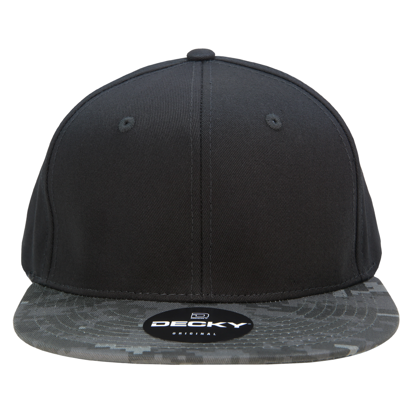 Decky 1047 Digital Camo Snapback Hat, 6 Panel Camouflage Flat Bill Cap