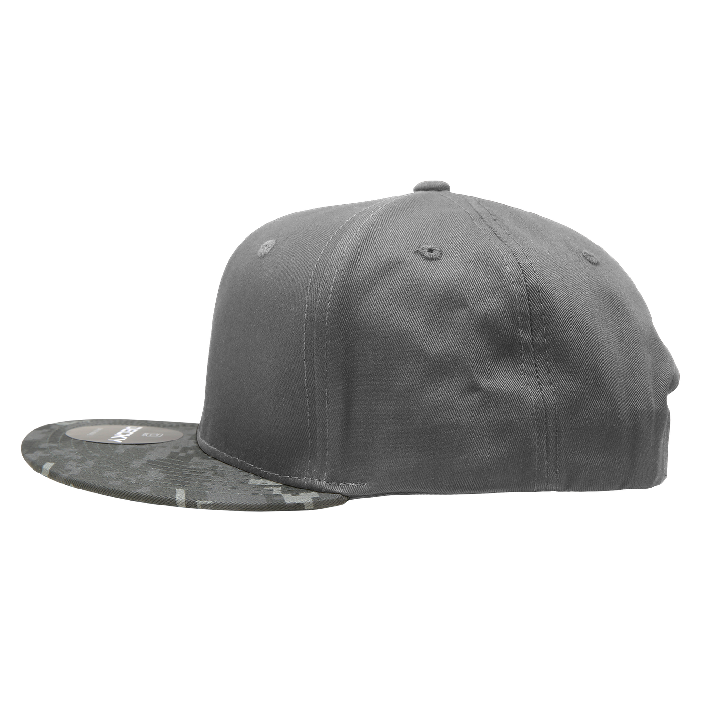 Decky 1047 Digital Camo Snapback Hat, 6 Panel Camouflage Flat Bill Cap