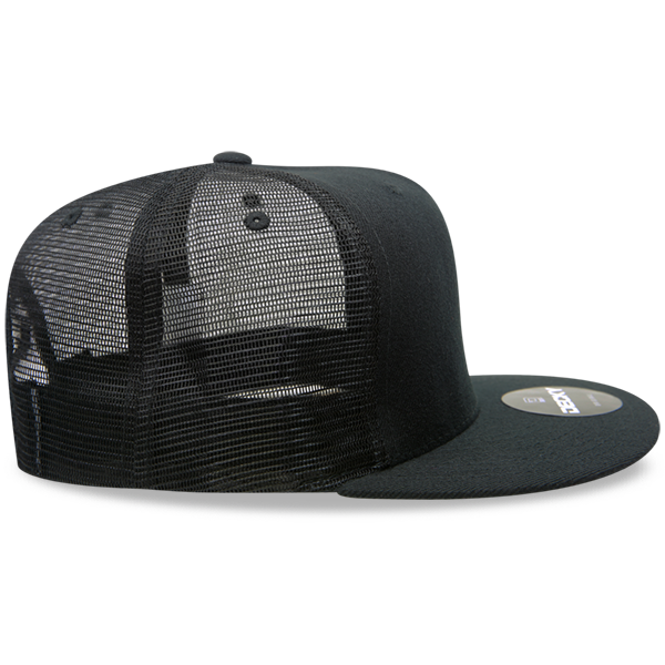 Decky 1063 5 Panel Trucker Cap, Snapback Flat Bill Hat