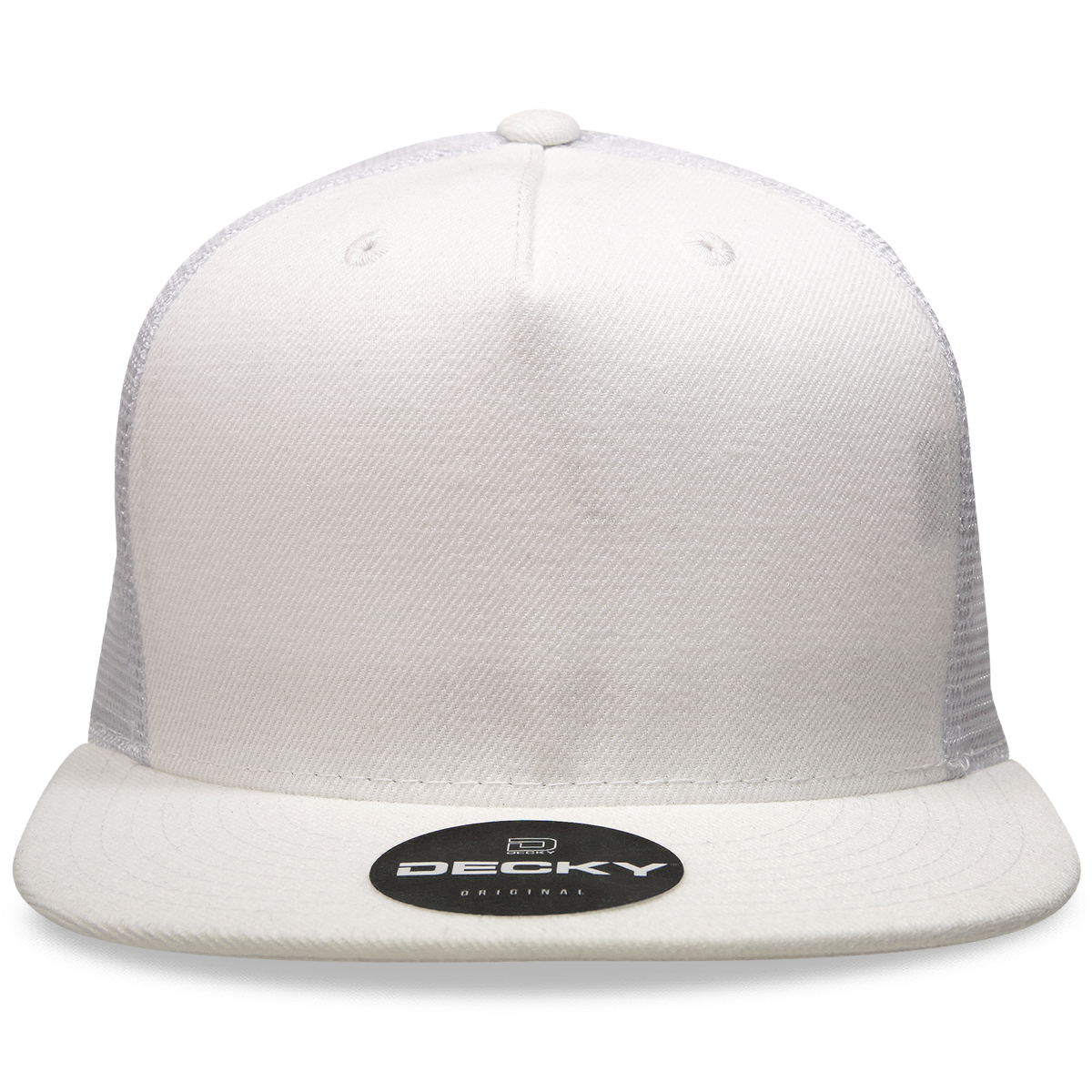 Decky 1063 5 Panel Trucker Cap, Snapback Flat Bill Hat