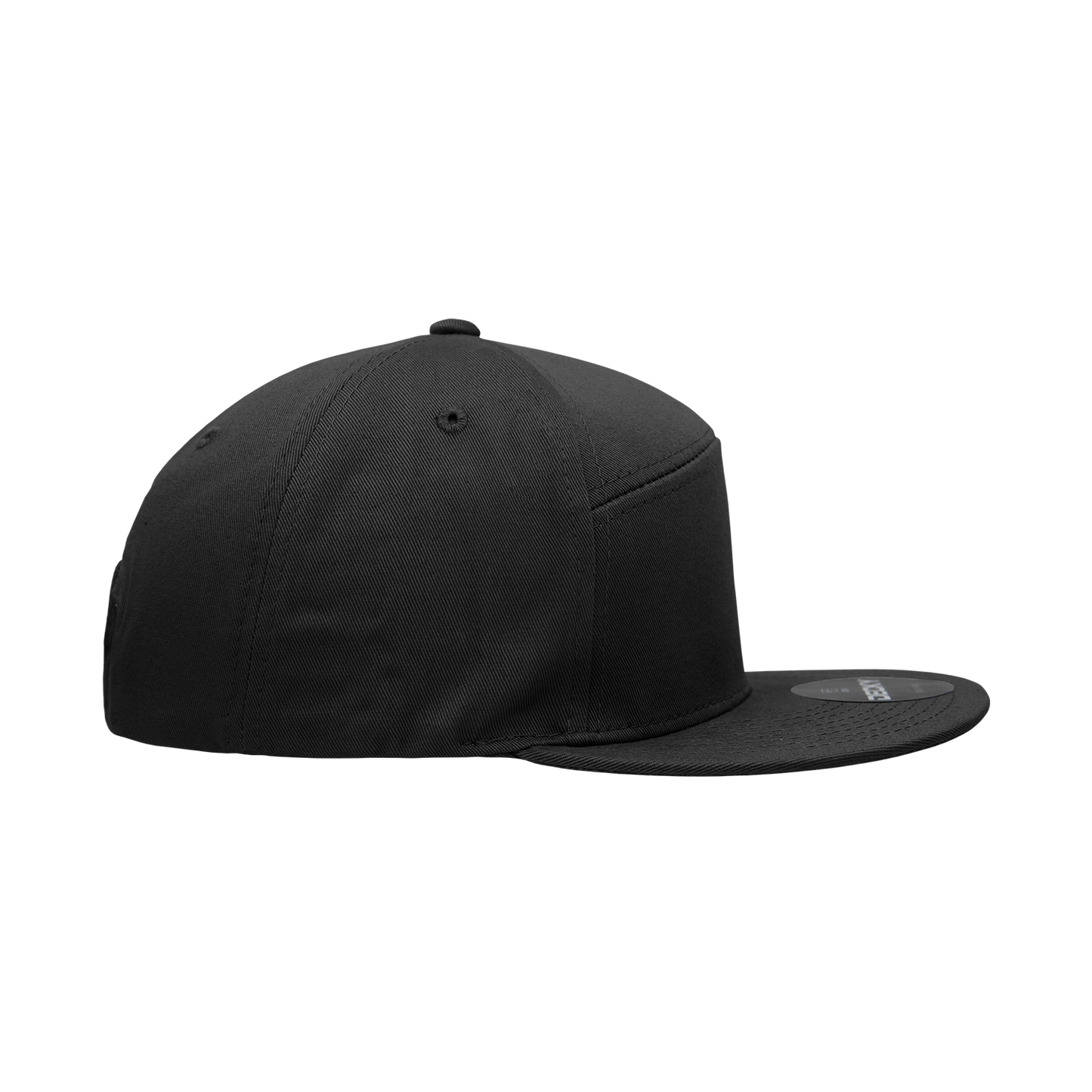 Decky 1098 7 Panel Flat Bill Hat, Snapback, 7 Panel High Profile Structured Cap