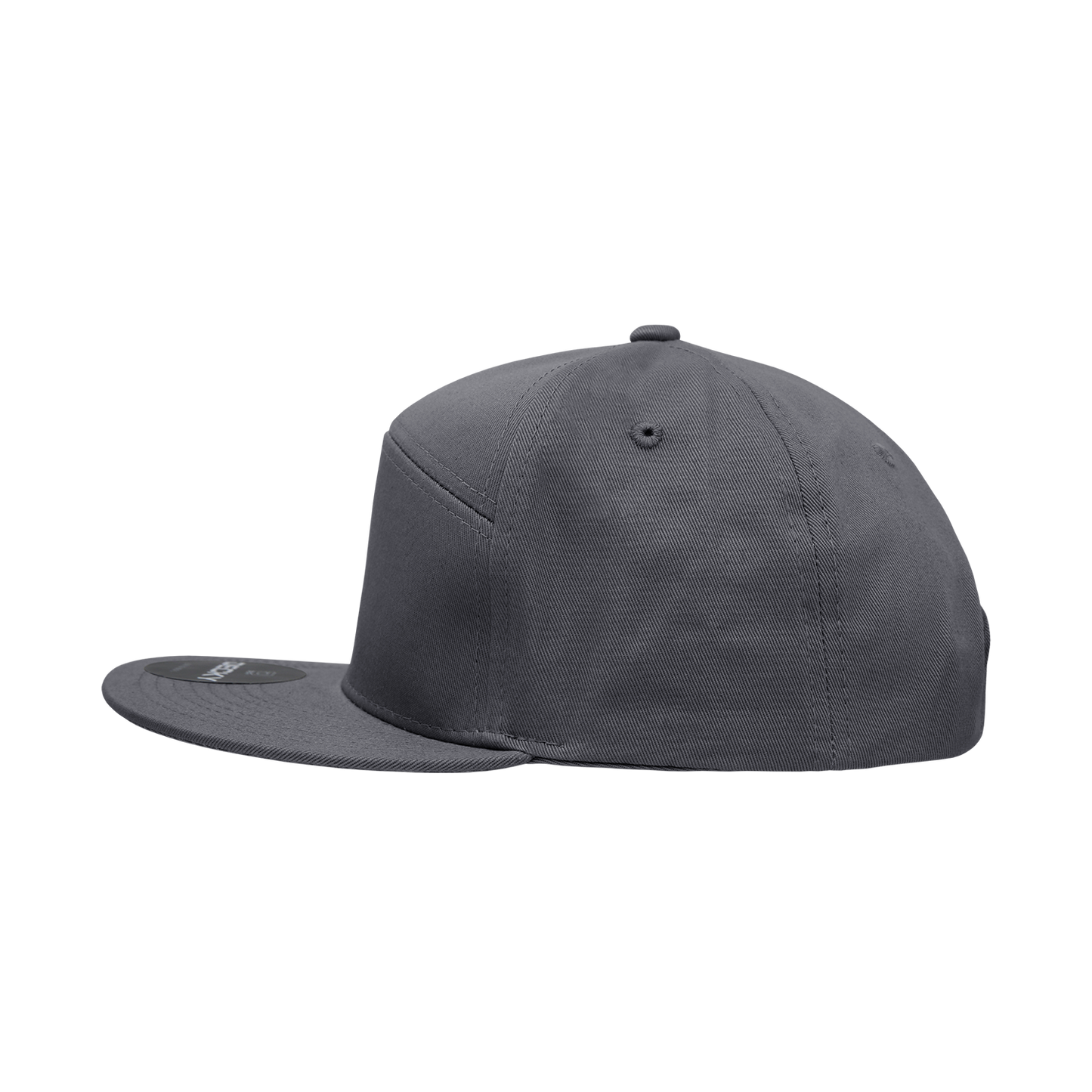 Decky 1098 7 Panel Flat Bill Hat, Snapback, 7 Panel High Profile Structured Cap