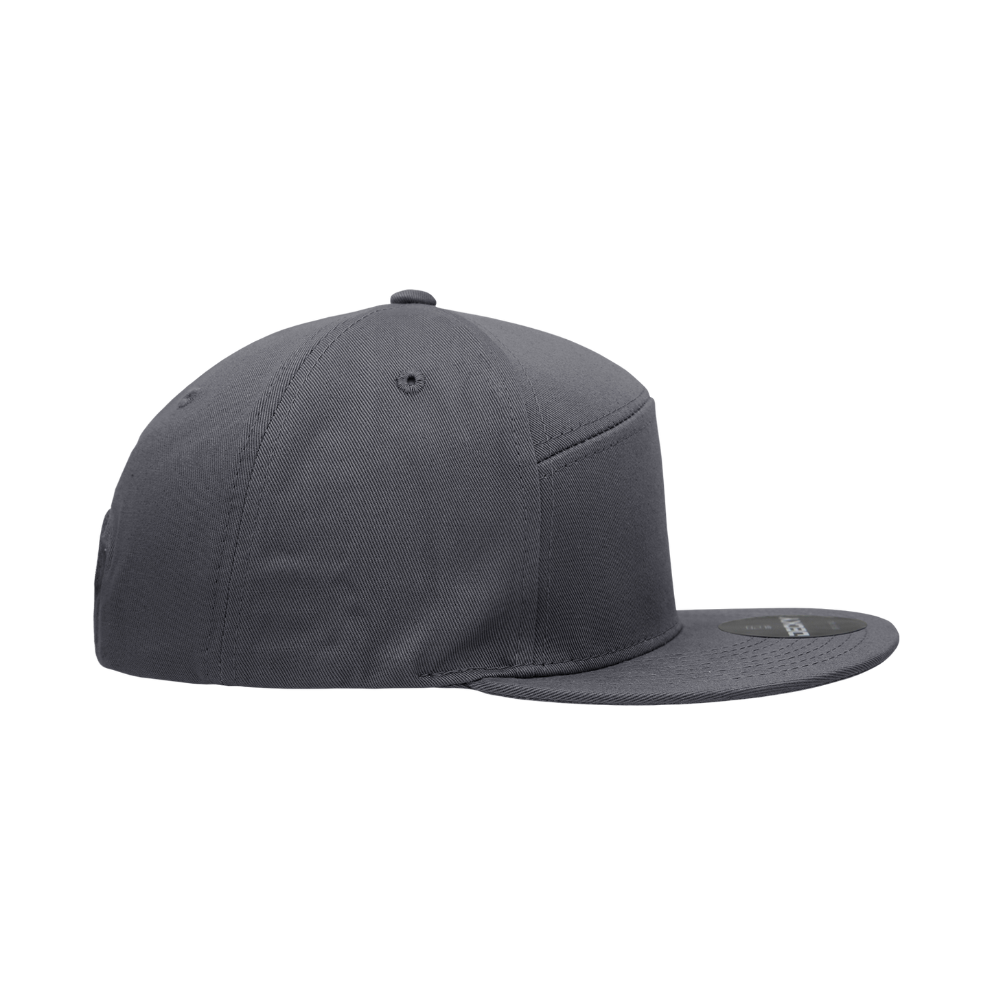 Decky 1098 7 Panel Flat Bill Hat, Snapback, 7 Panel High Profile Structured Cap