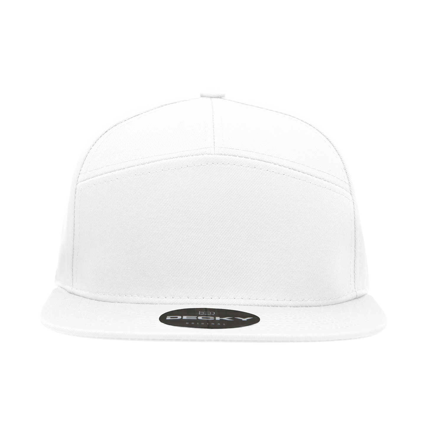 Decky 1098 7 Panel Flat Bill Hat, Snapback, 7 Panel High Profile Structured Cap