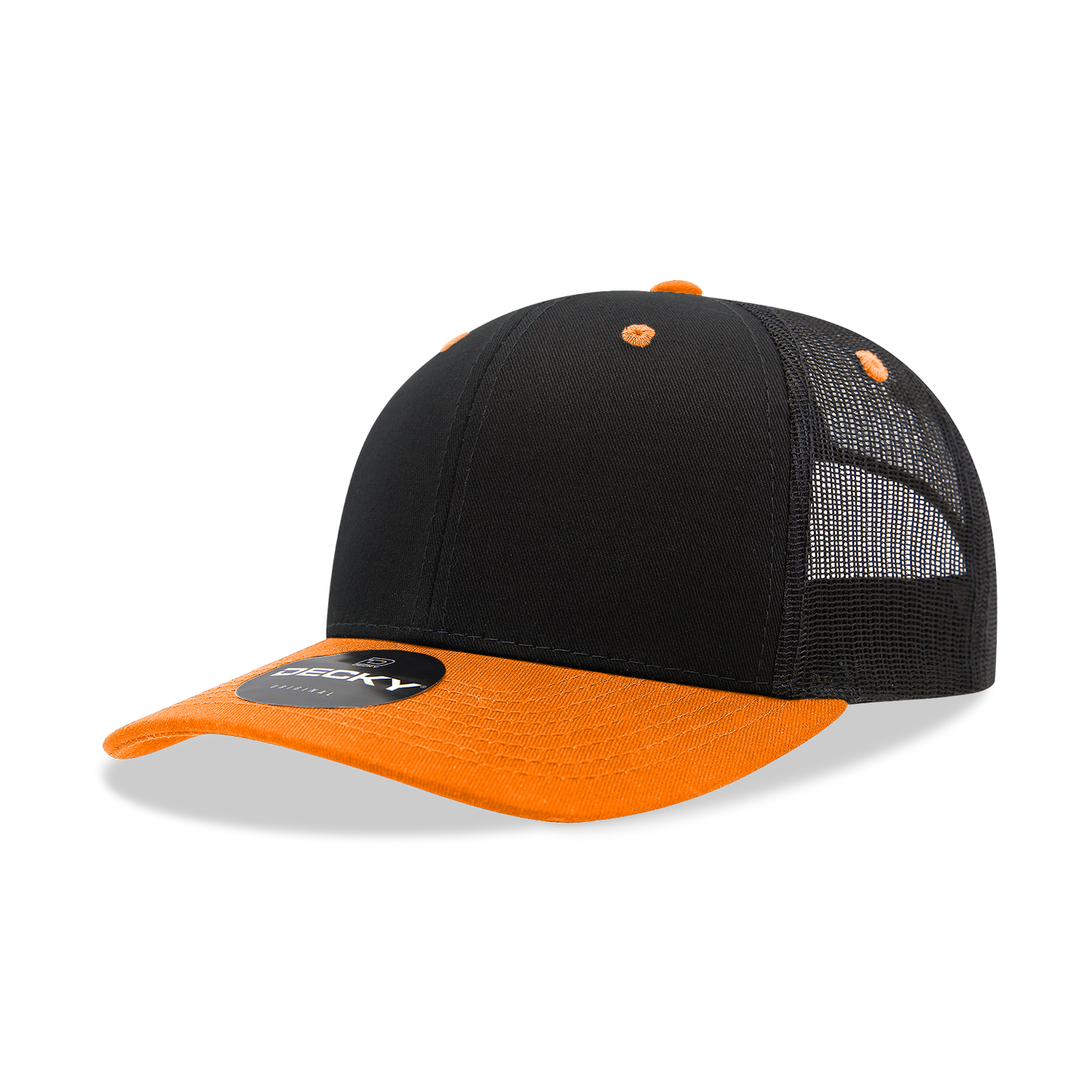 Decky 6021 - Classic Trucker Hat, 6 Panel Mid Profile Trucker Cap (Colors 2 of 2)