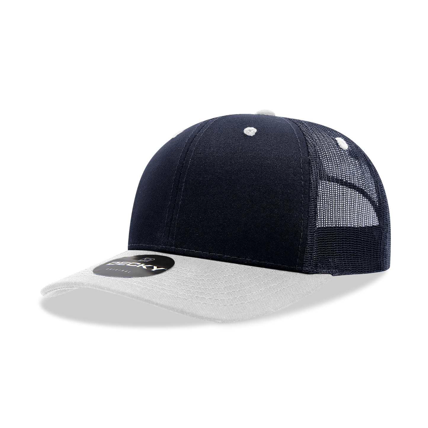 Decky 6021 - Classic Trucker Hat, 6 Panel Mid Profile Trucker Cap (Colors 2 of 2)
