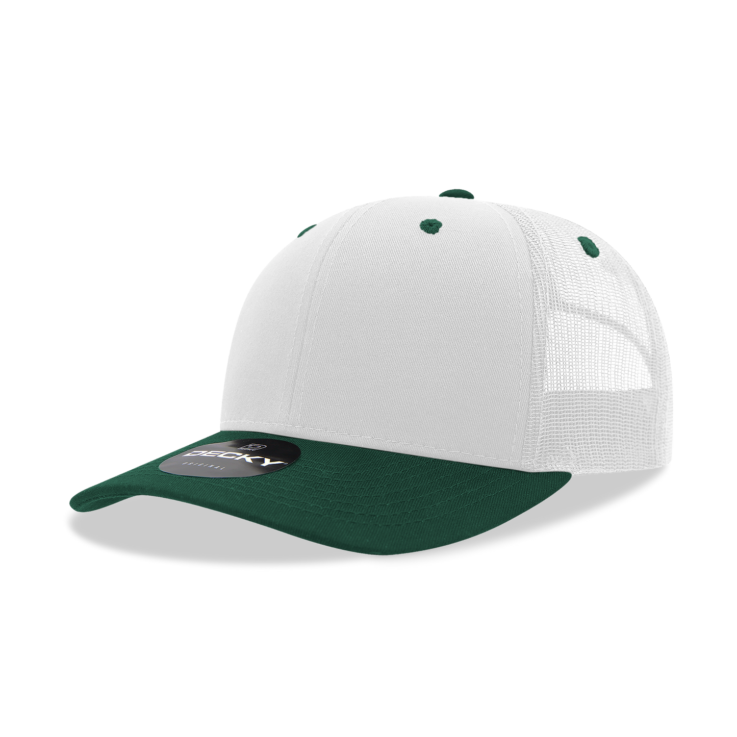 Decky 6021 - Classic Trucker Hat, 6 Panel Mid Profile Trucker Cap (Colors 2 of 2)