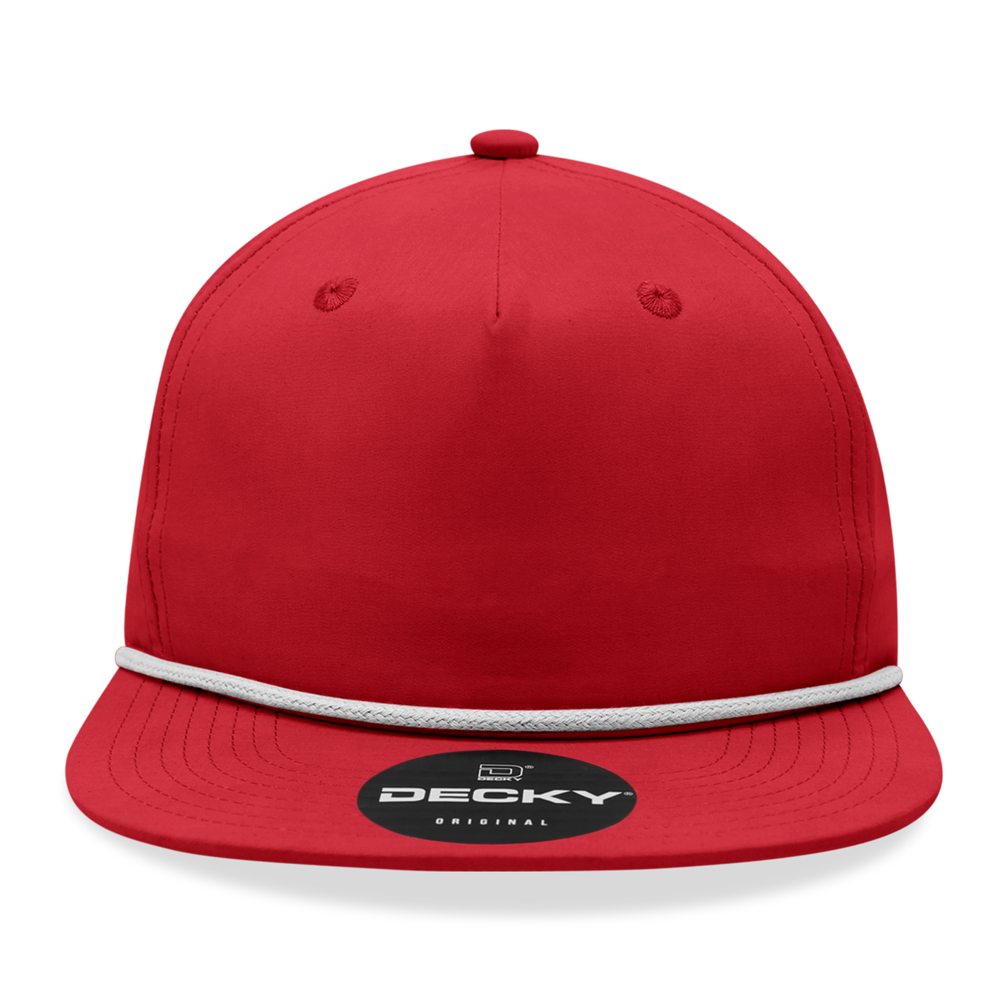 Decky 6032 - Classic Rope Cap, 5 Panel Flat Bill Hat, Snapback