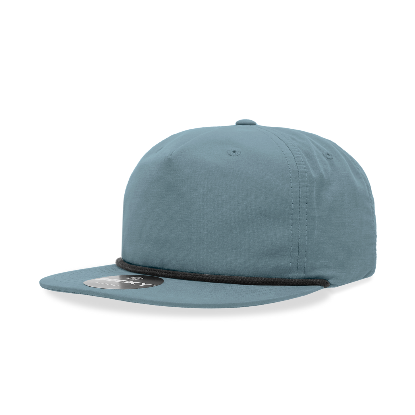 Decky 6032 - Classic Rope Cap, 5 Panel Flat Bill Hat, Snapback