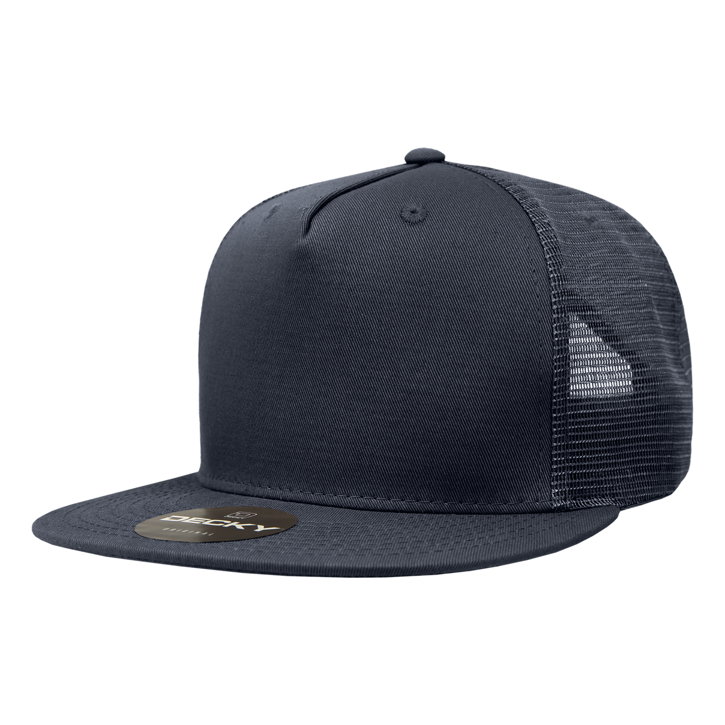 Decky 1040 5 Panel High Profile Structured Cotton Blend Trucker Hat