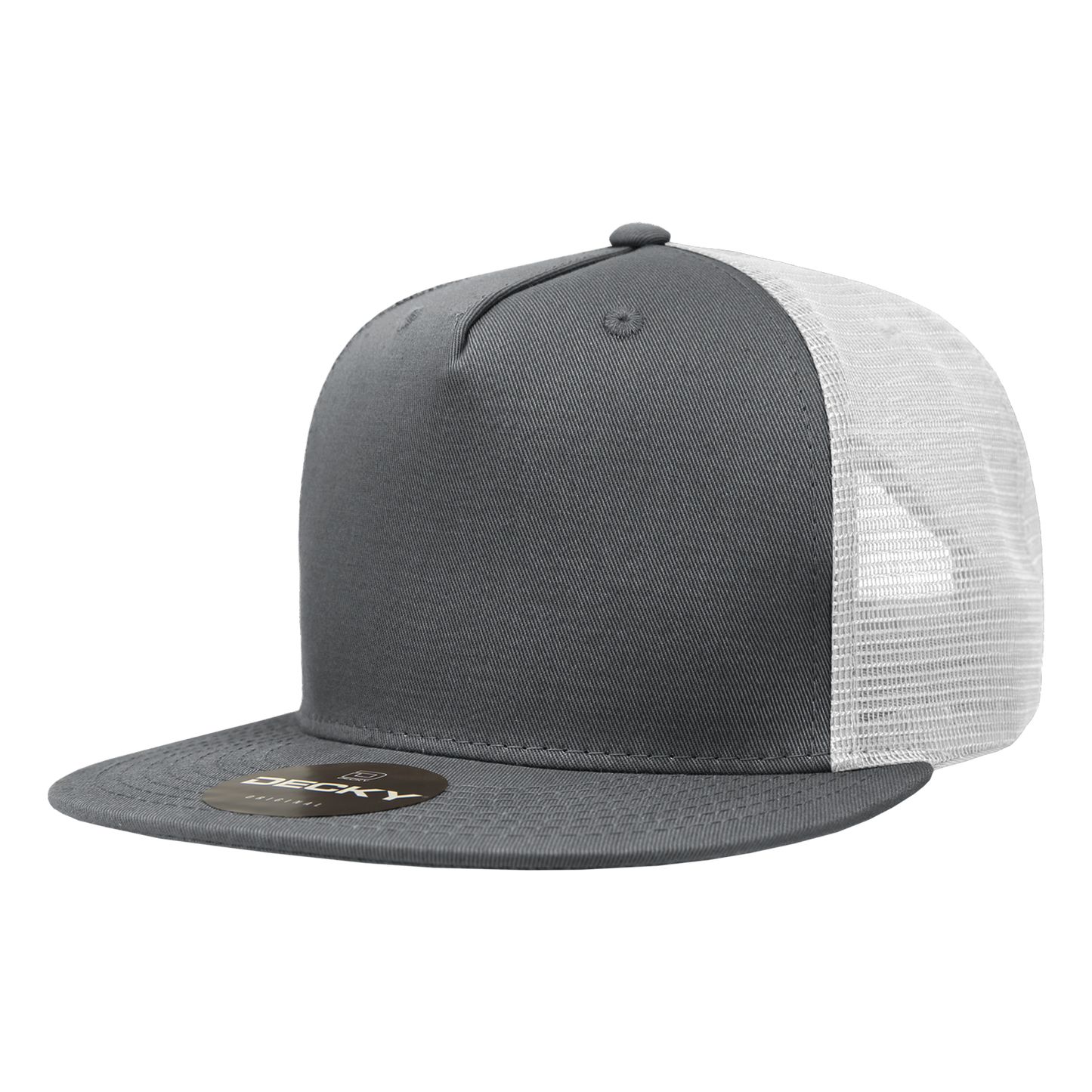 Decky 1040 5 Panel High Profile Structured Cotton Blend Trucker Hat
