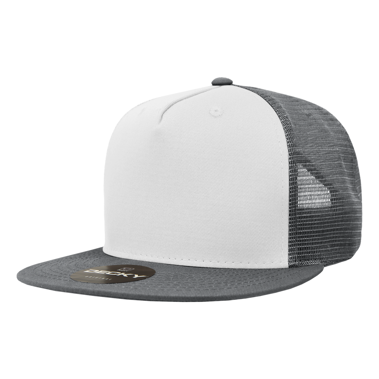 Decky 1040 5 Panel High Profile Structured Cotton Blend Trucker Hat
