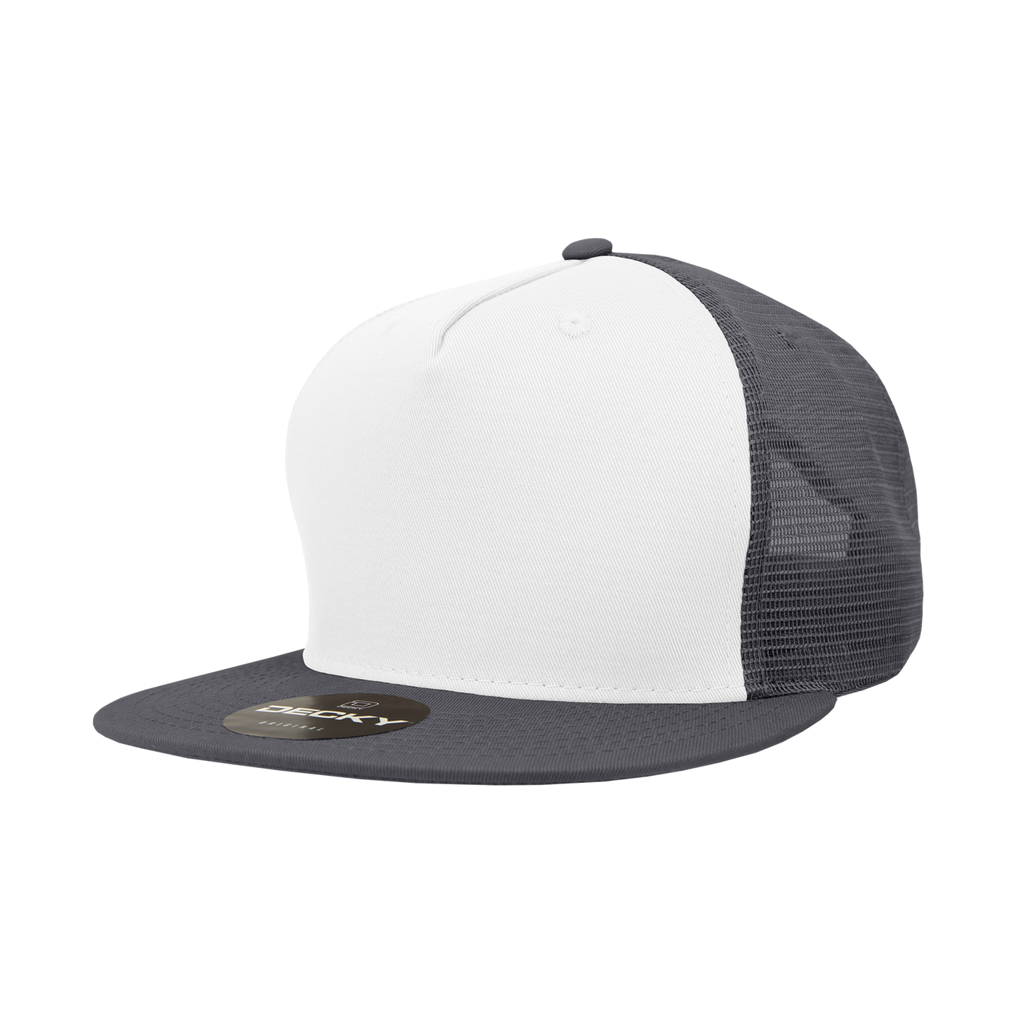 Decky 1040 5 Panel High Profile Structured Cotton Blend Trucker Hat