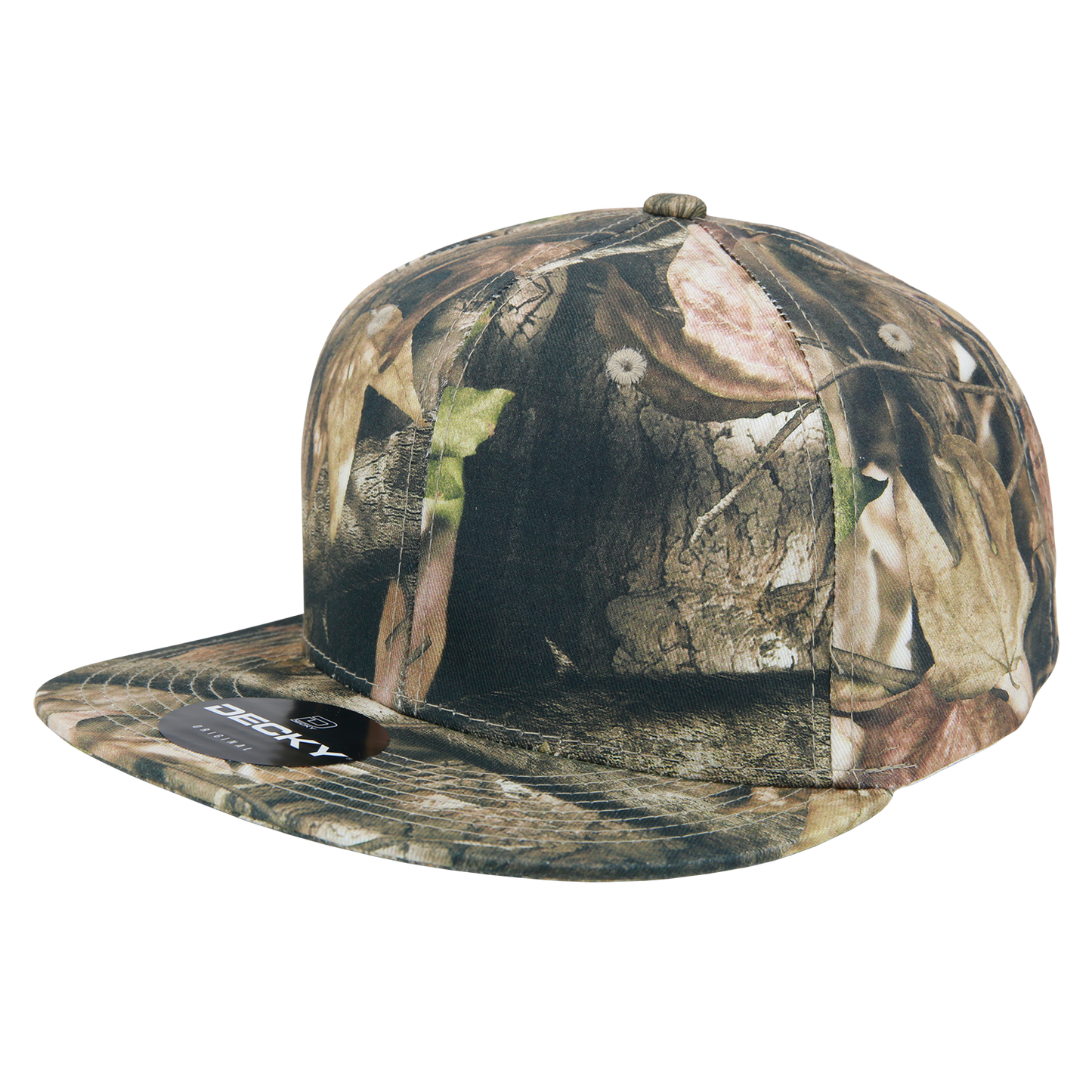 Decky 1047 Digital Camo Snapback Hat, 6 Panel Camouflage Flat Bill Cap