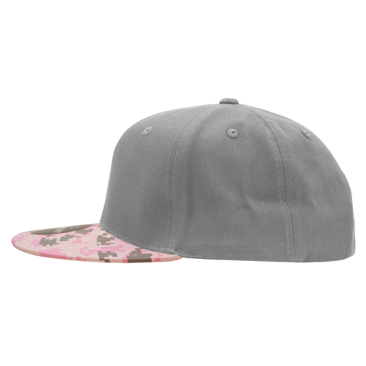 Decky 1047 Digital Camo Snapback Hat, 6 Panel Camouflage Flat Bill Cap