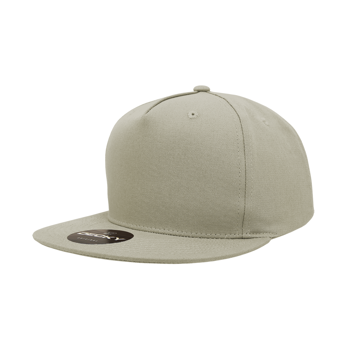 Decky 1064 5 Panel Flat Bill, Cotton Snapback Hat