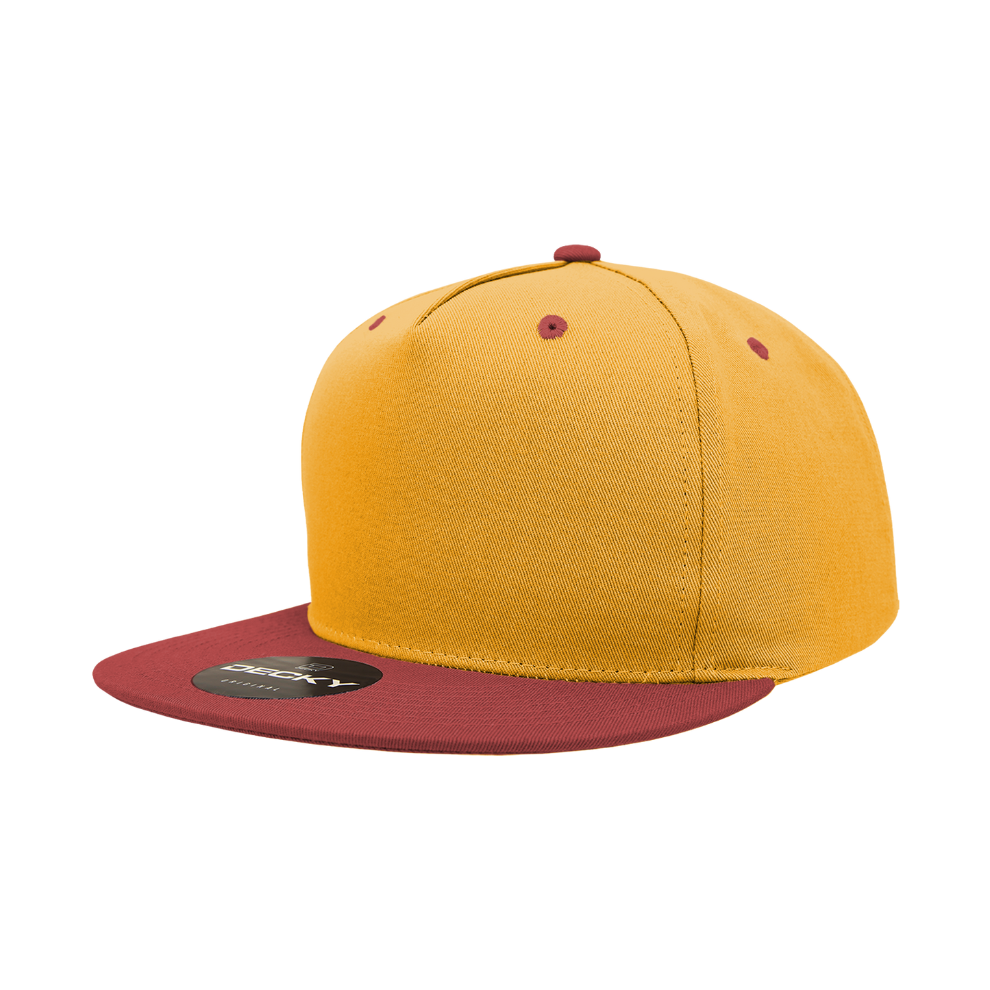 Decky 1064 5 Panel Flat Bill, Cotton Snapback Hat