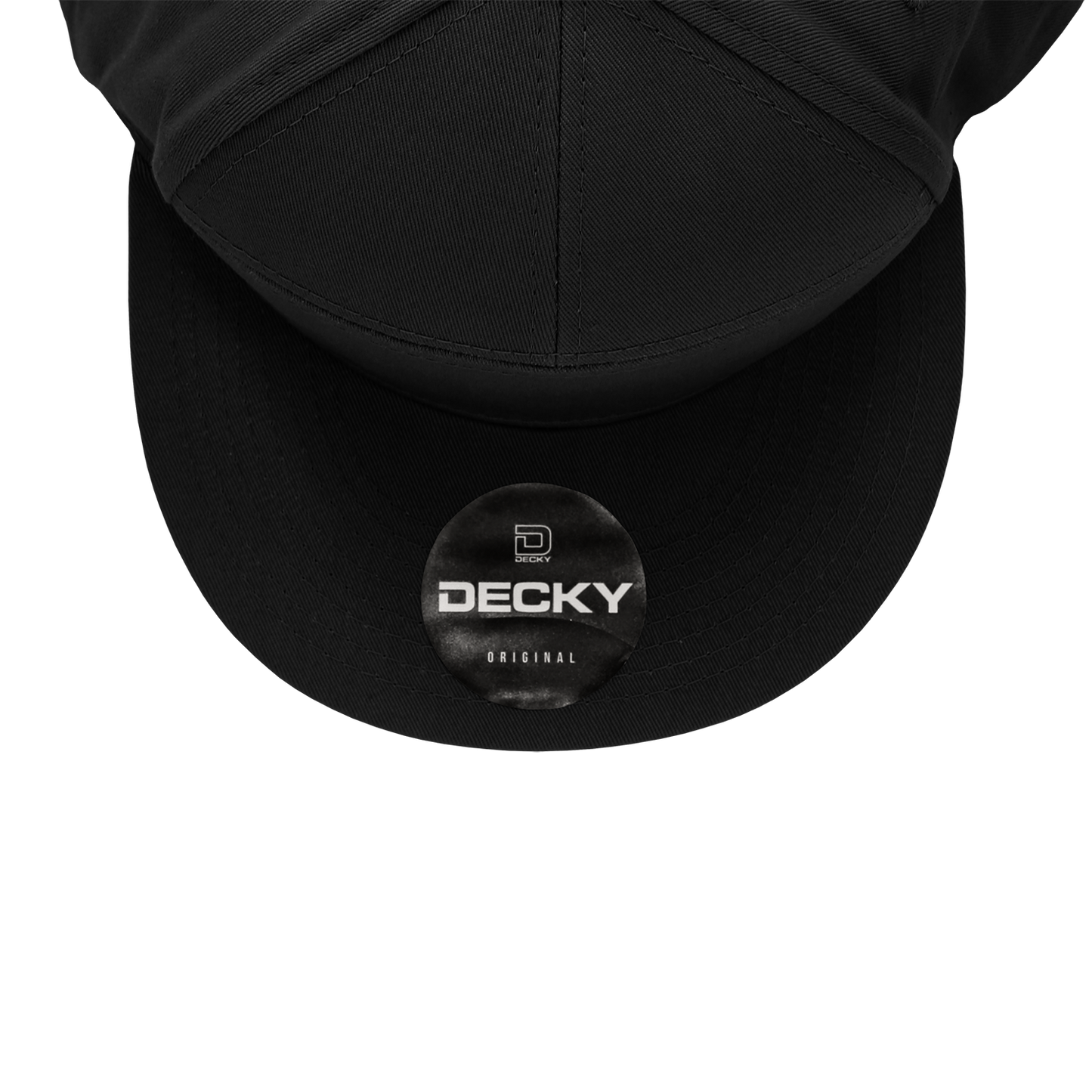 Decky 1098 7 Panel Flat Bill Hat, Snapback, 7 Panel High Profile Structured Cap