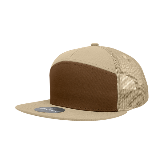 Decky 1133 7 Panel High Profile Structured Cotton Blend Trucker Hat