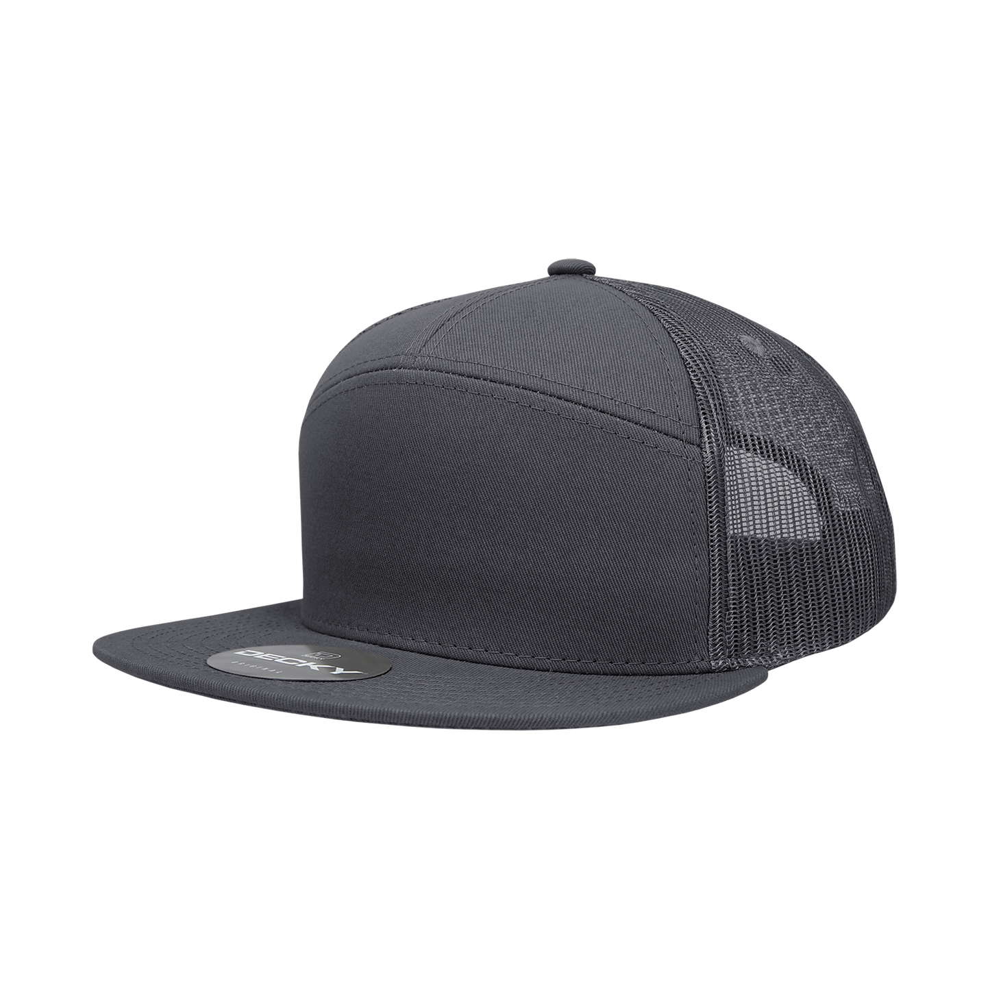 Decky 1133 7 Panel High Profile Structured Cotton Blend Trucker Hat