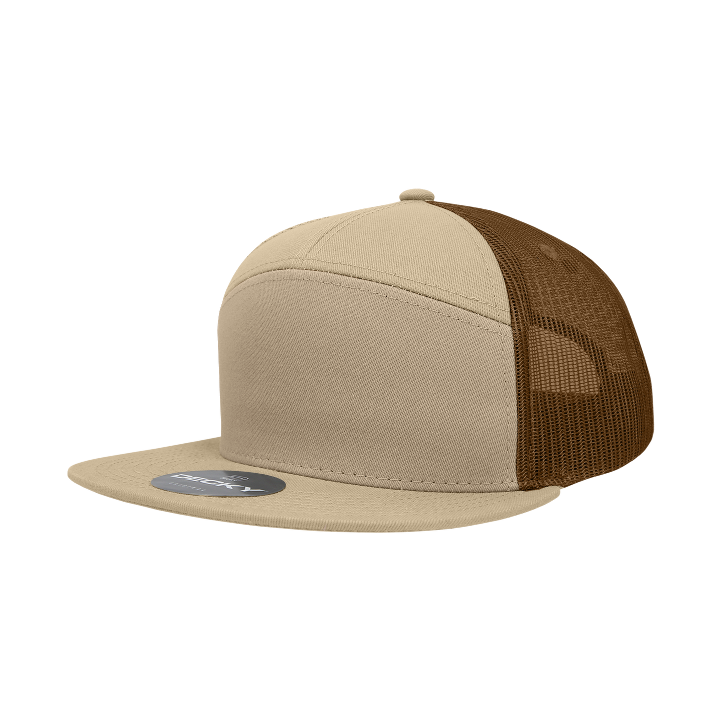 Decky 1133 7 Panel High Profile Structured Cotton Blend Trucker Hat