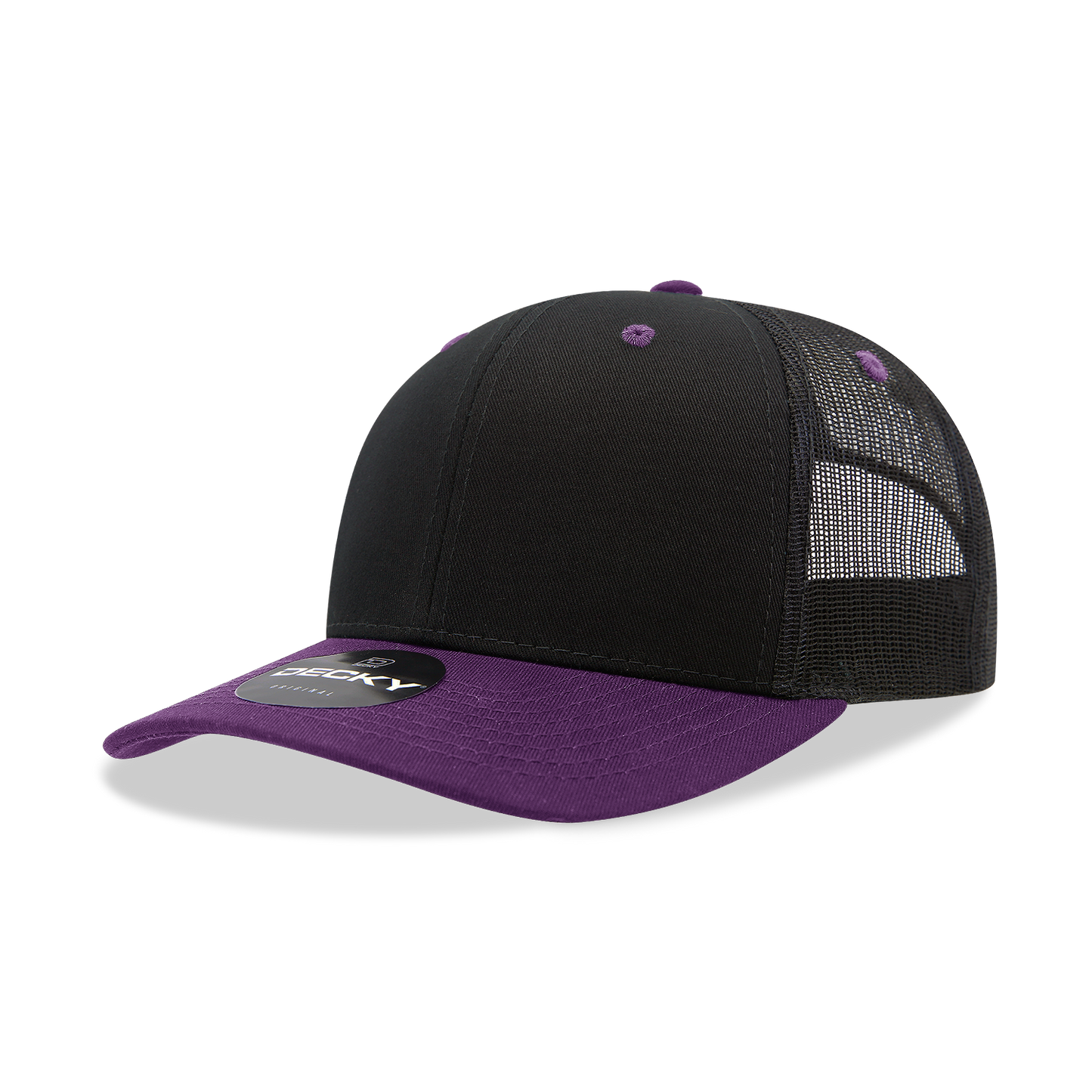 Decky 6021 - Classic Trucker Hat, 6 Panel Mid Profile Trucker Cap (Colors 2 of 2)