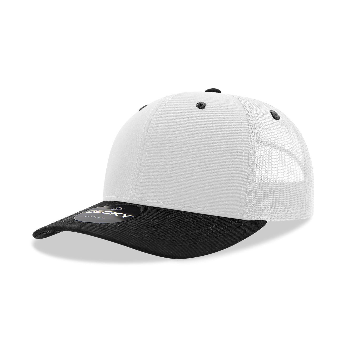 Decky 6021 - Classic Trucker Hat, 6 Panel Mid Profile Trucker Cap (Colors 2 of 2)