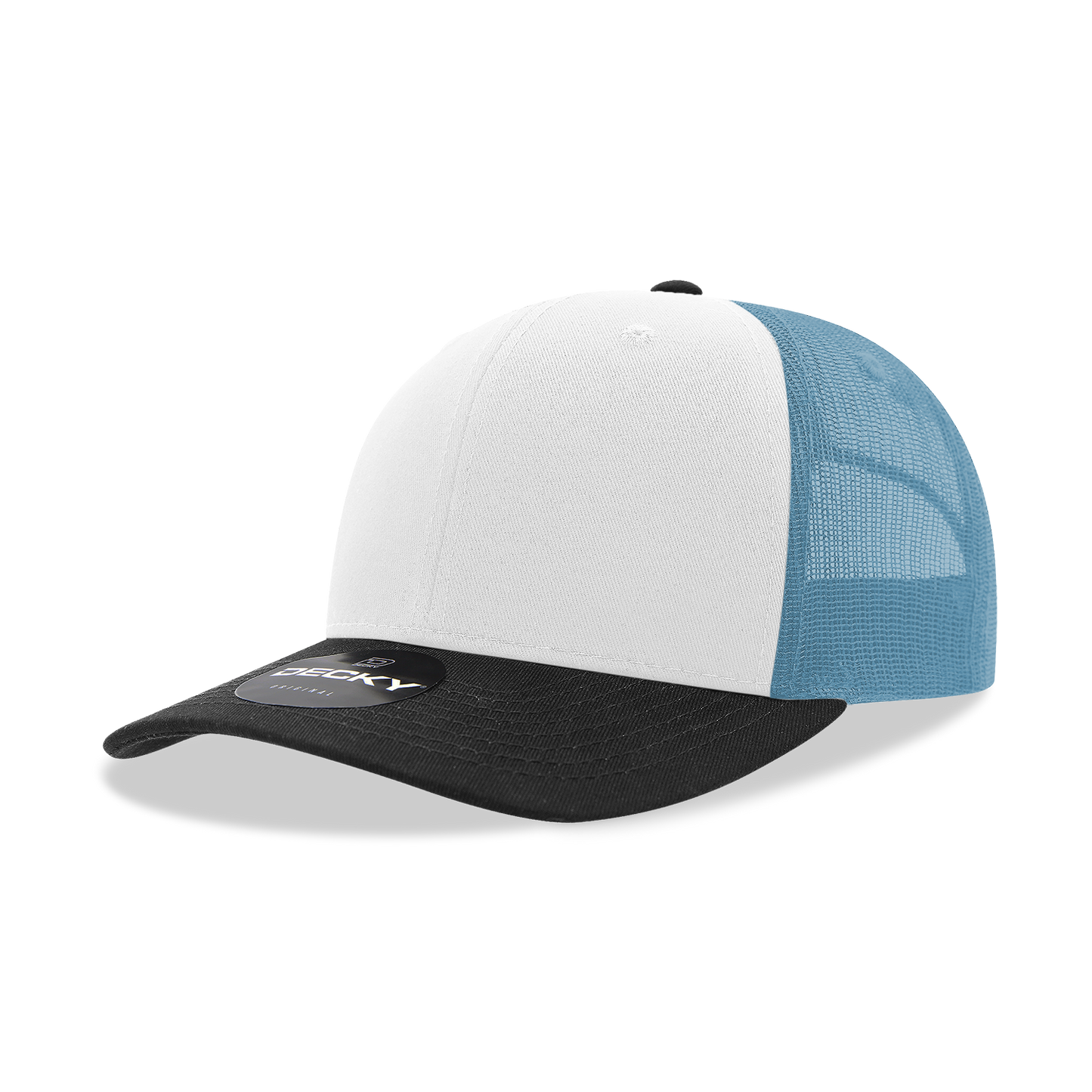 Decky 6021 - Classic Trucker Hat, 6 Panel Mid Profile Trucker Cap (Colors 2 of 2)