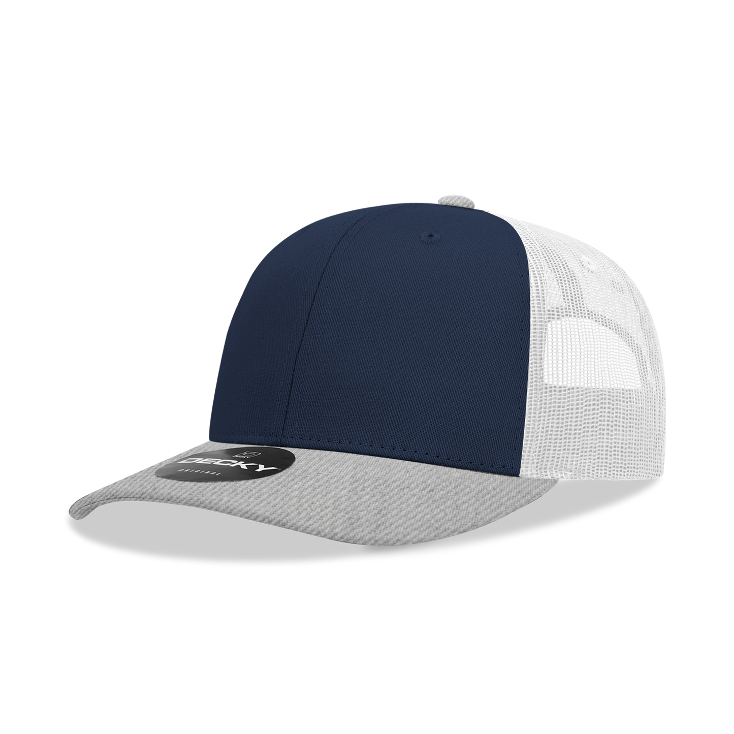 Decky 6021 - Classic Trucker Hat, 6 Panel Mid Profile Trucker Cap (Colors 2 of 2)