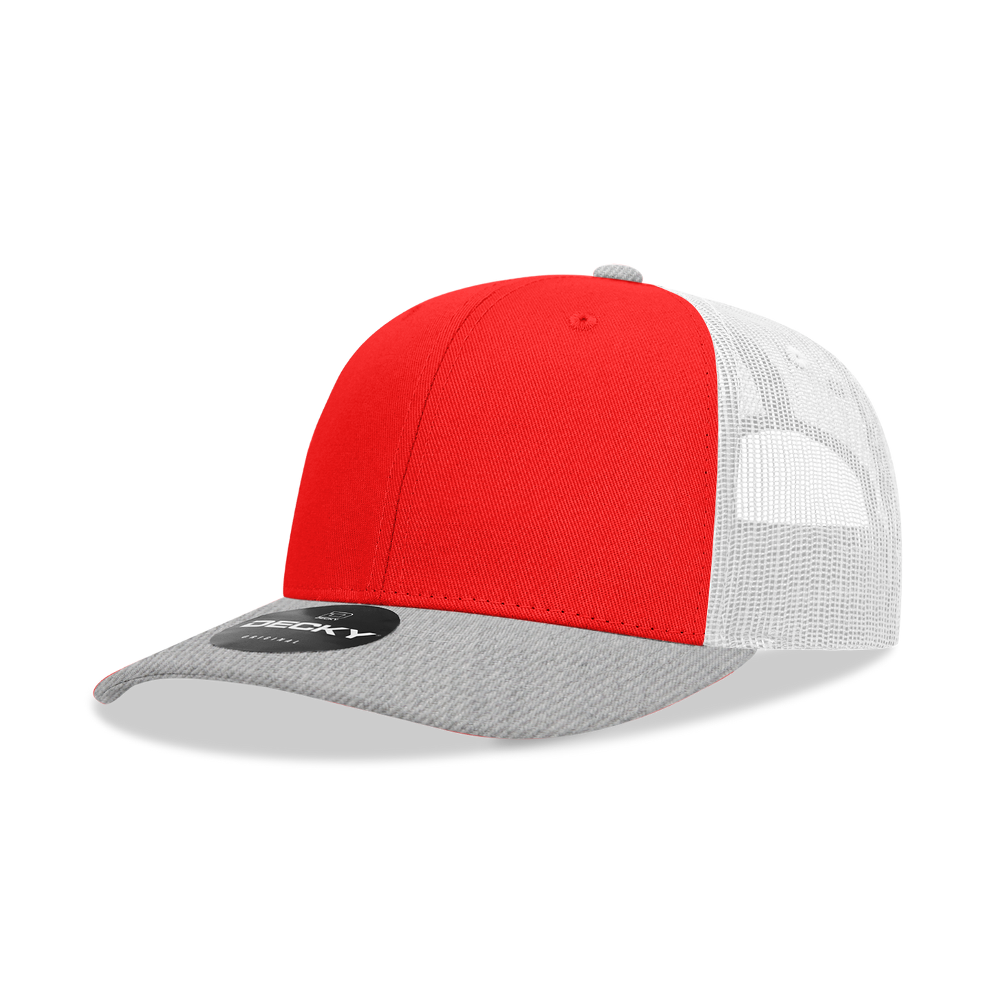 Decky 6021 - Classic Trucker Hat, 6 Panel Mid Profile Trucker Cap (Colors 2 of 2)