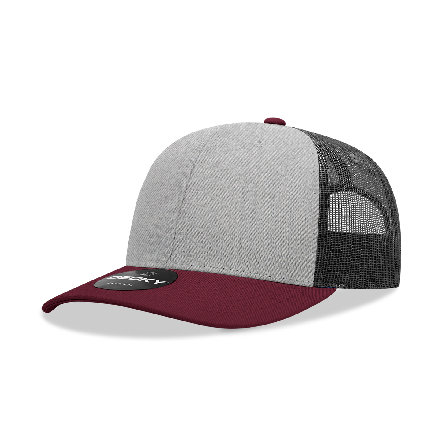 Decky 6021 - Classic Trucker Hat, 6 Panel Mid Profile Trucker Cap (Colors 2 of 2)