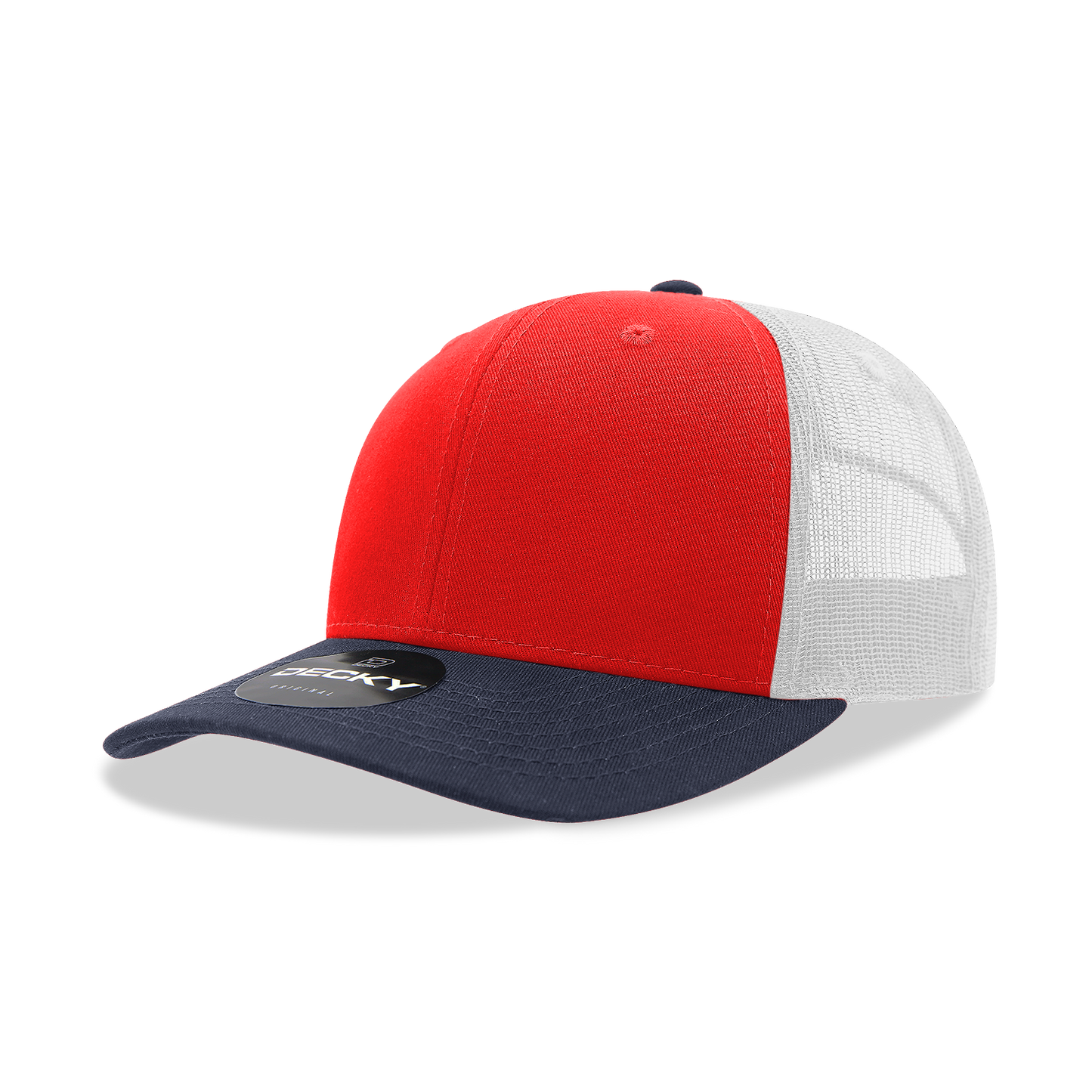Decky 6021 - Classic Trucker Hat, 6 Panel Mid Profile Trucker Cap (Colors 2 of 2)