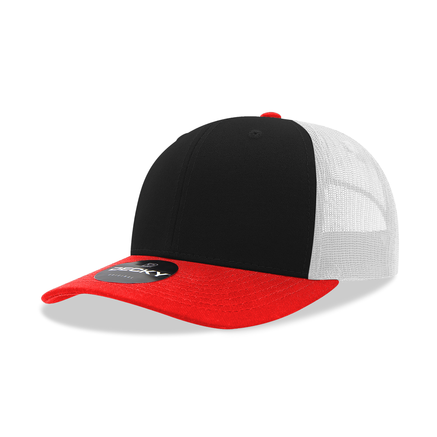 Decky 6021 - Classic Trucker Hat, 6 Panel Mid Profile Trucker Cap (Colors 2 of 2)