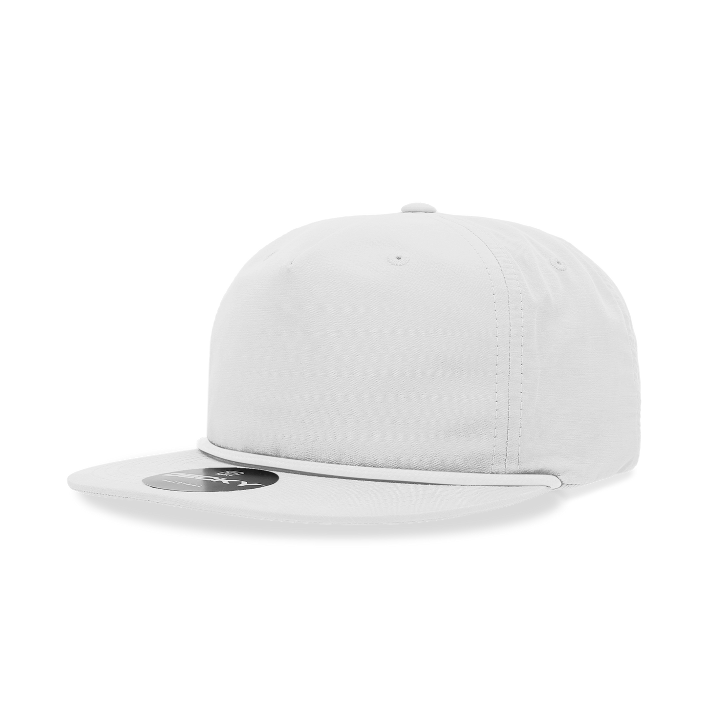 Decky 6032 - Classic Rope Cap, 5 Panel Flat Bill Hat, Snapback