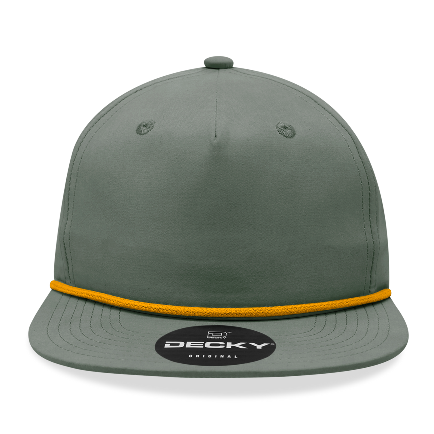 Decky 6032 - Classic Rope Cap, 5 Panel Flat Bill Hat, Snapback