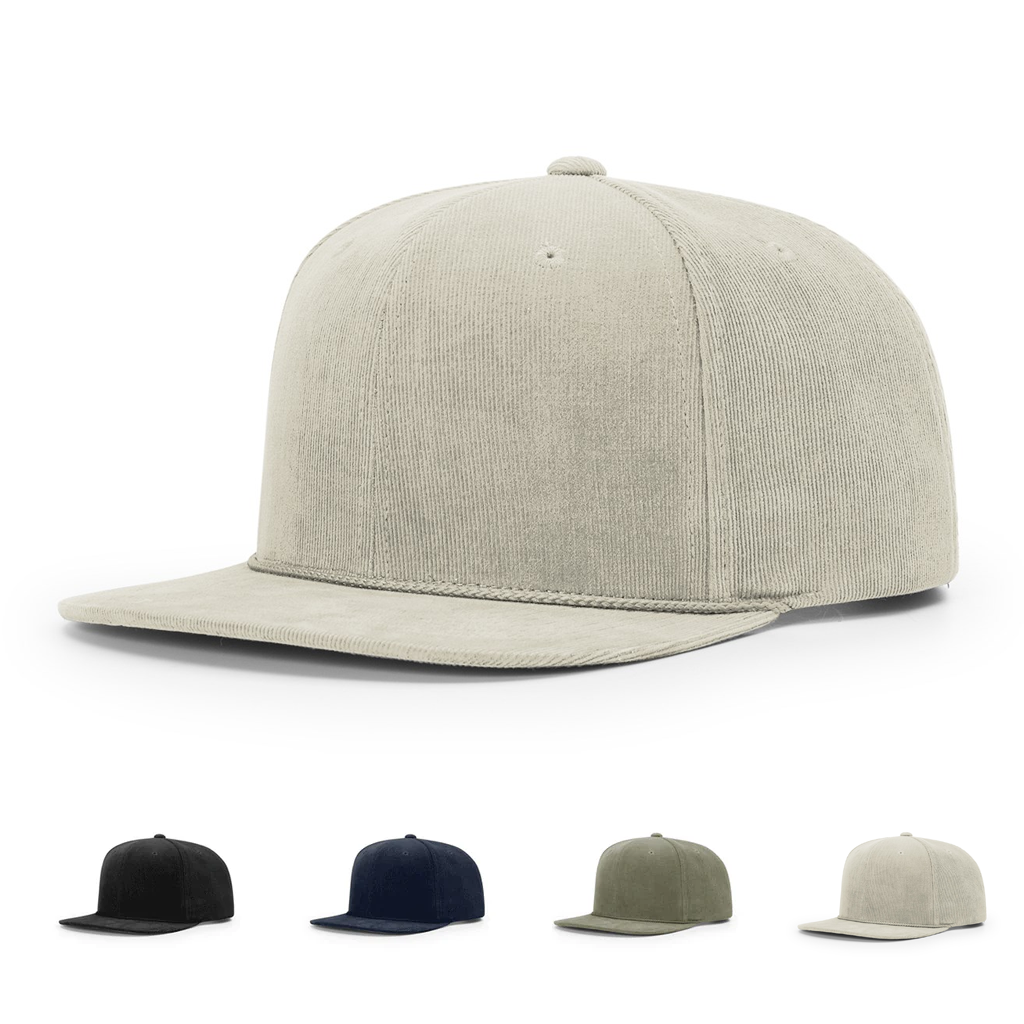 Richardson 253 Timberline Corduroy Cap, Snapback Flat Bill Hat