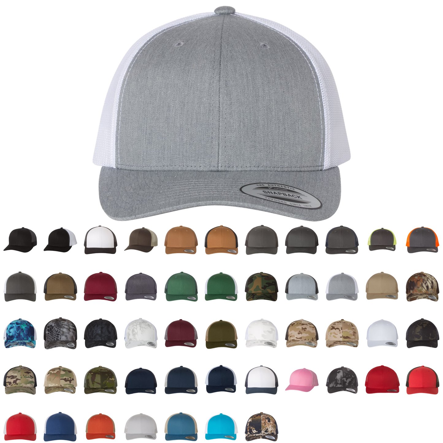 YP Classics®, Yupoong 6606 6-Panel Retro Trucker Cap - 6606